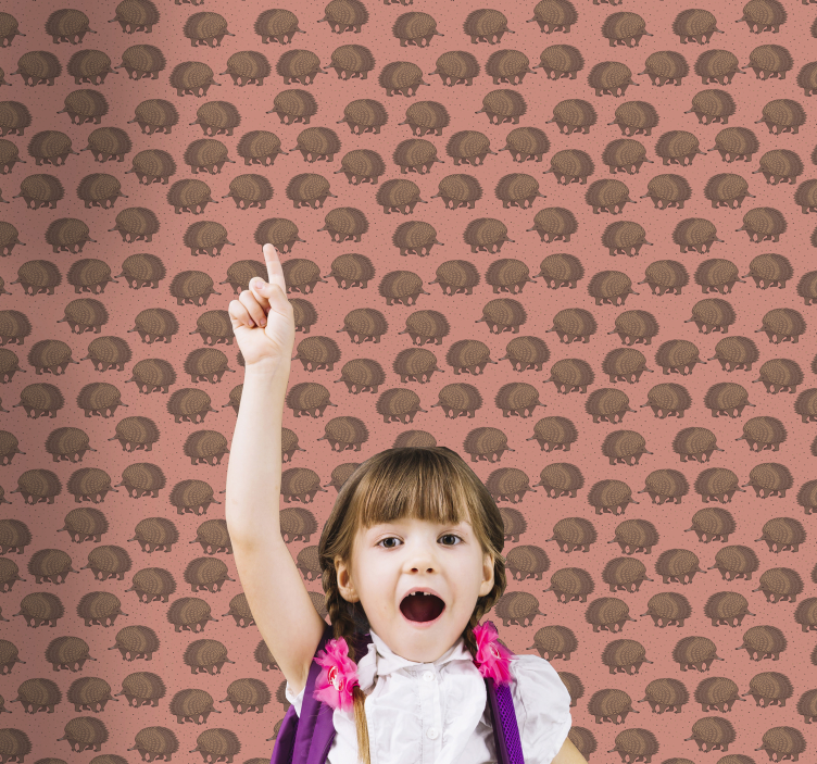 porcupine and dots wallpaper - TenStickers