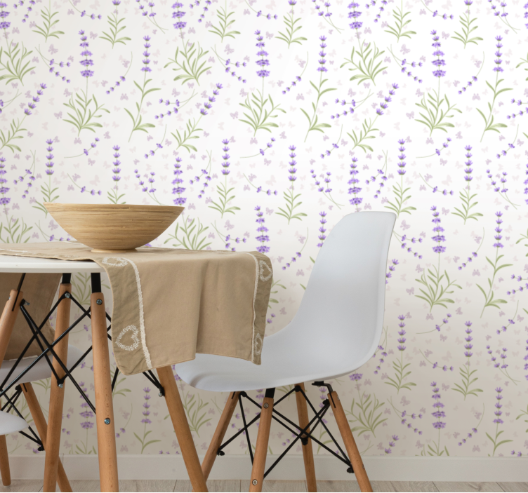 Provencal lavender plant flower wallpaper - TenStickers