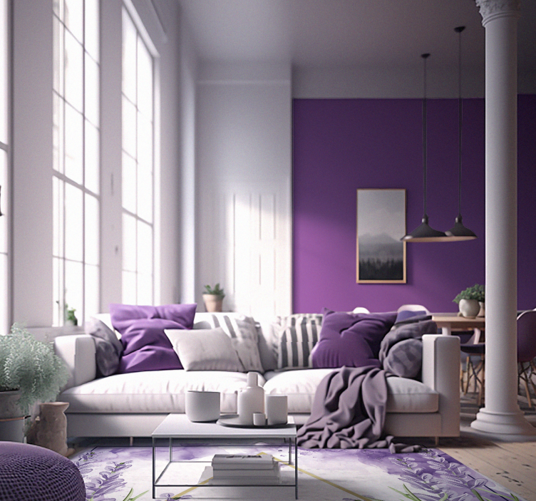 Plain purple  color wallpaper - TenStickers