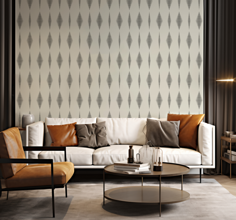 Rabaul Ikat geometric wallpaper - TenStickers