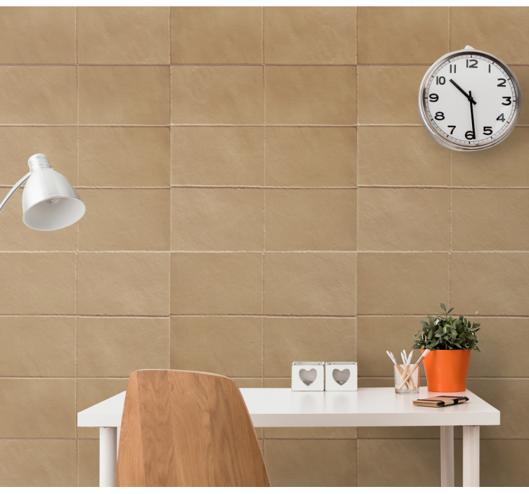 Smooth Tile Effect bricks wallpaper - TenStickers