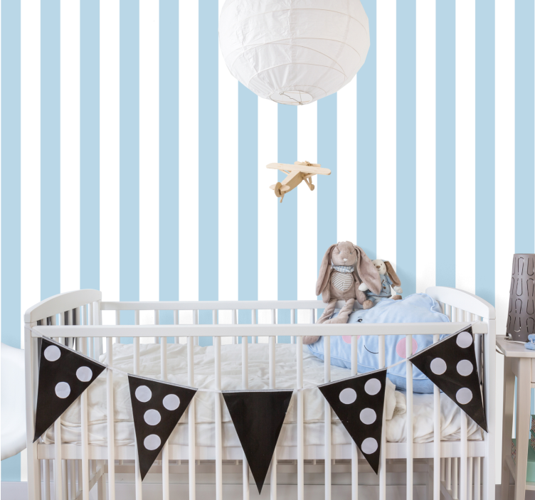 Striped Baby Room wallpaper vertically striped - TenStickers
