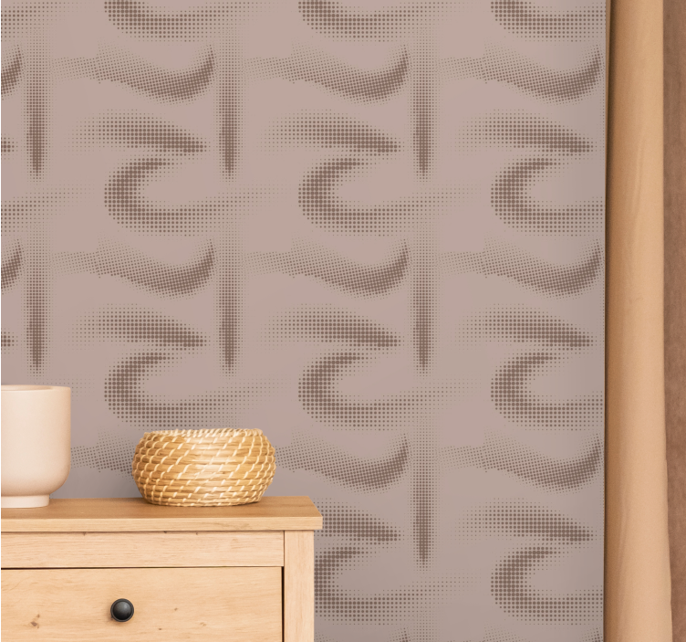 Sand effect patterned waves textured wallpaper - TenStickers