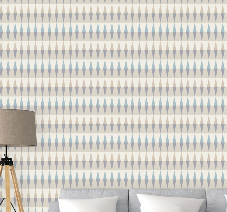 Stylized Diamond Pattern wallpaper geometric - TenStickers