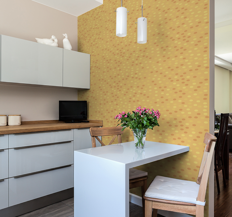 Sunny Dot Pattern polka dots wallpaper - TenStickers