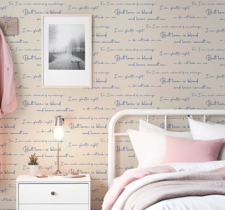 Textile chart lettering wallpaper - TenStickers