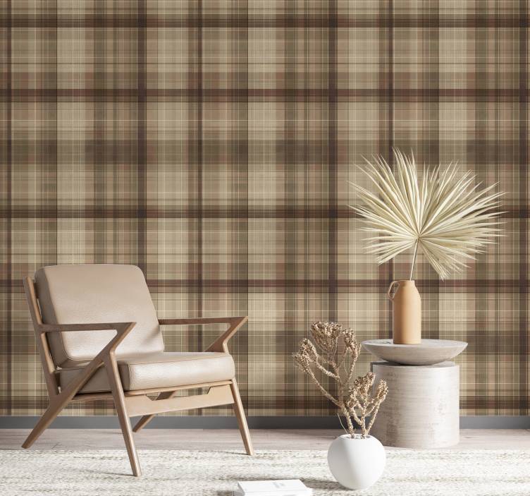 Textile effect wallpaper squares - TenStickers