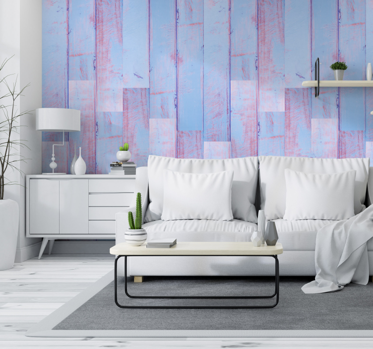 Textured Abstract Panels wood effect wallpaper - TenStickers