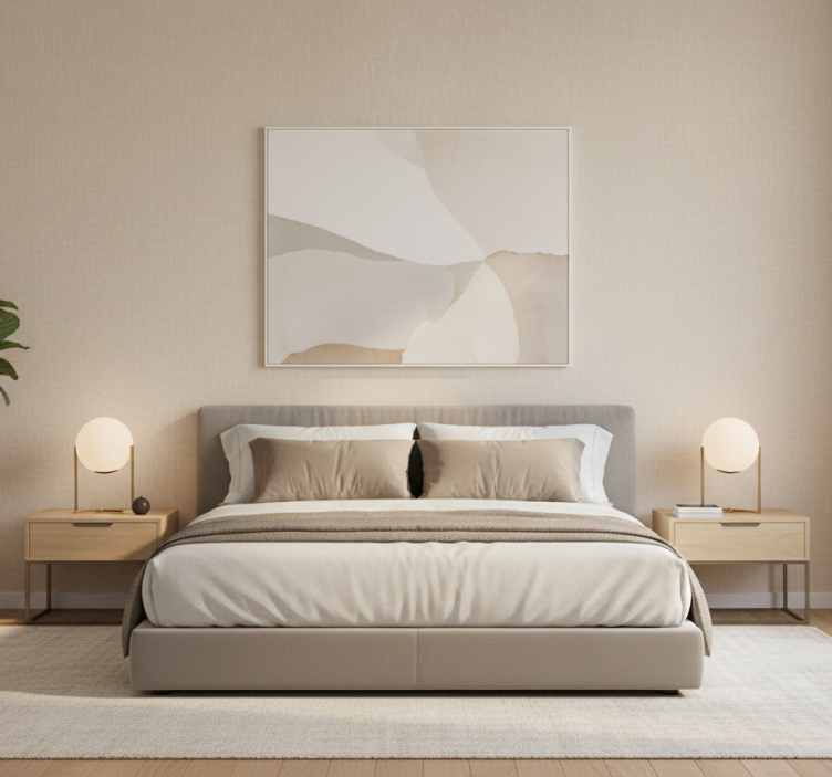 Textured wallpaper beige lines texture - TenStickers