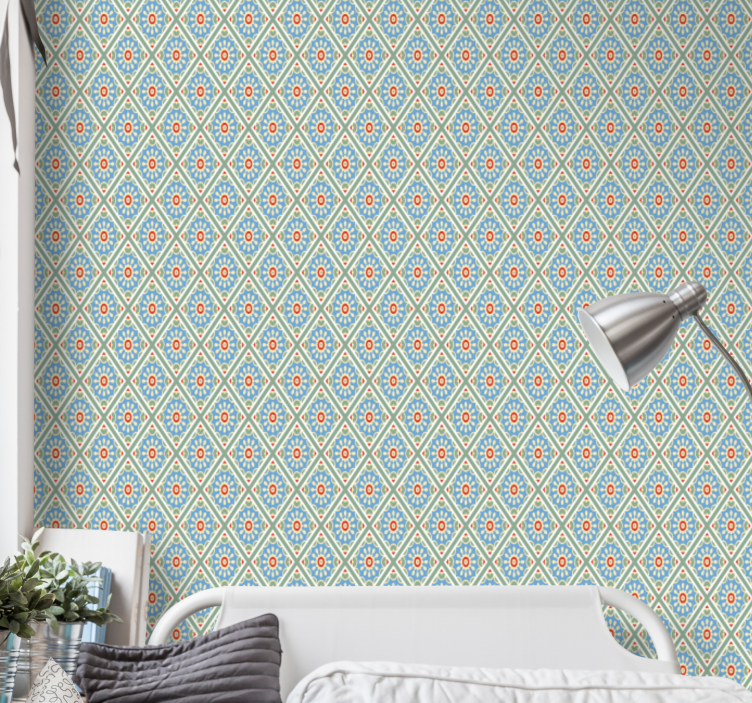 Tile Pattern Detail tile effect wallpaper - TenStickers