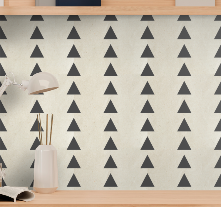 Triangle Pattern wallpaper geometric - TenStickers