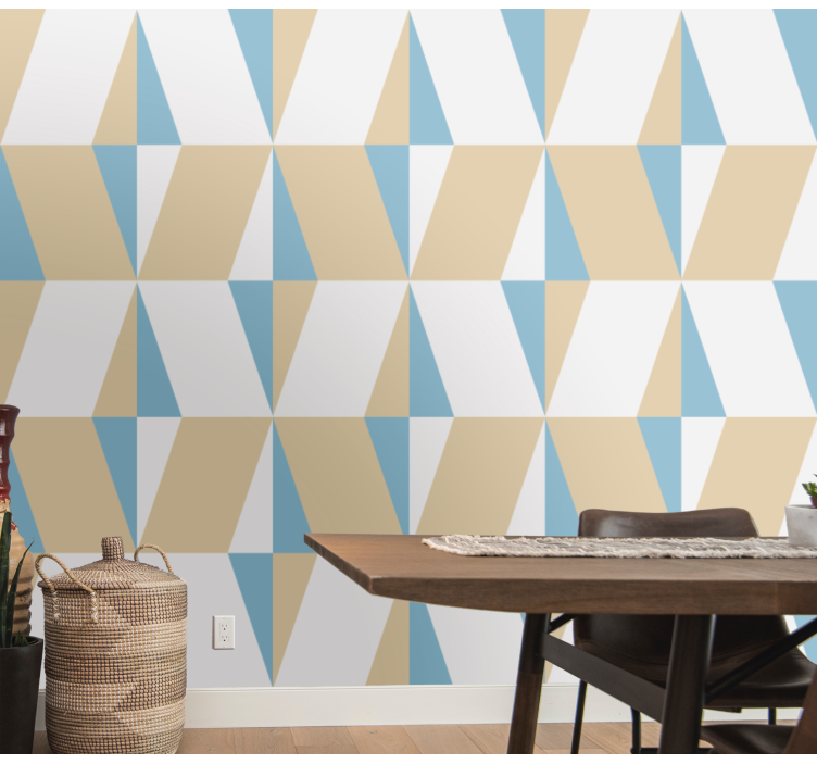 Triangular Motif wallpaper geometric - TenStickers