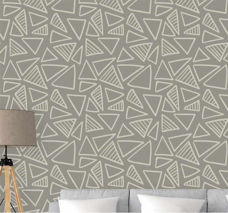 Triangular Pattern Design wallpaper geometric - TenStickers
