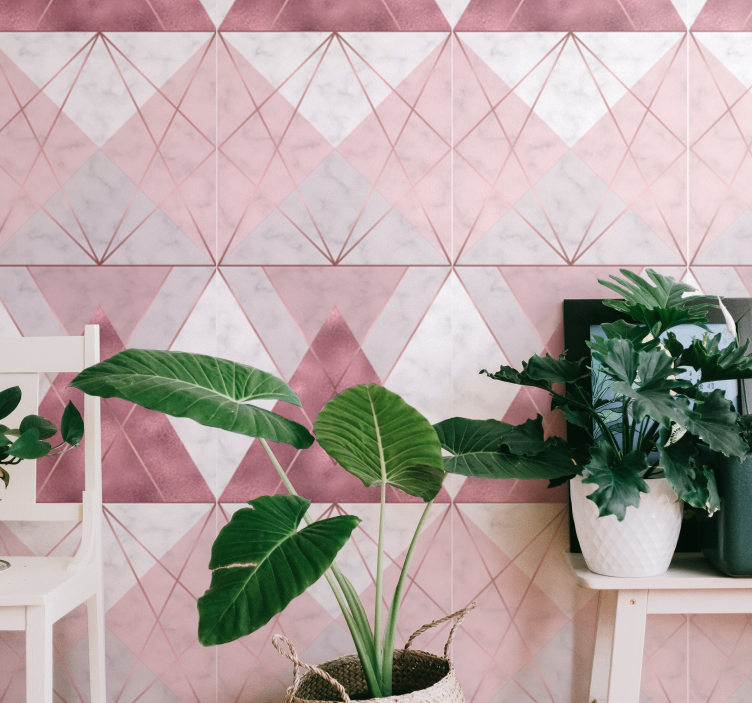 Triangular Patterns wallpaper geometric - TenStickers