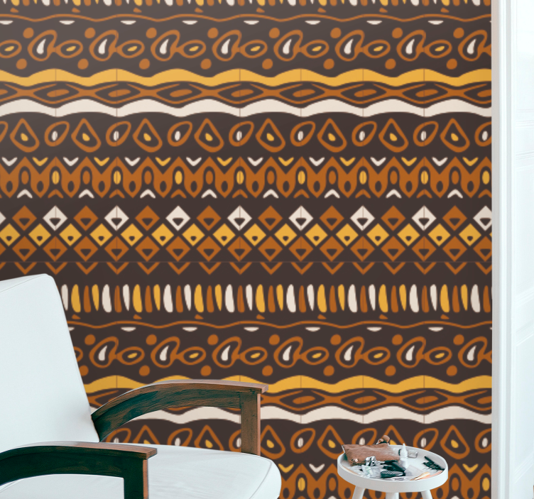 Tribal Pattern ornamental wallpaper - TenStickers
