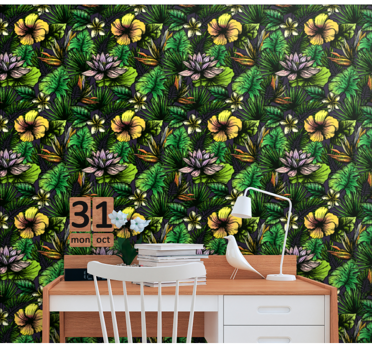 Tropical Bloom nature wallpaper - TenStickers