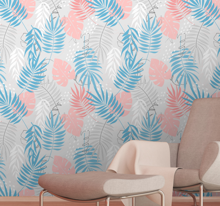 Tropical Leaf Patterns leaves wallpaper - TenStickers