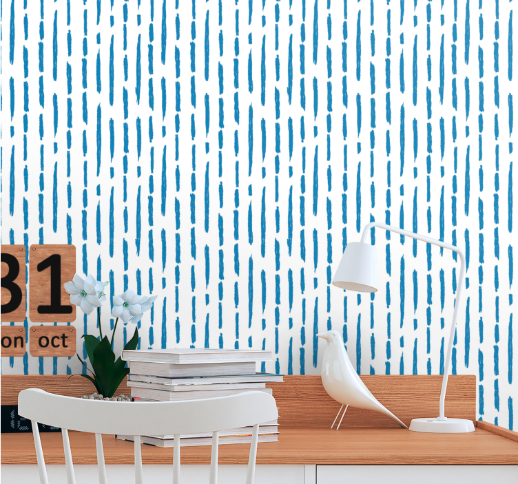 Vertical Brush Strokes wallpaper striped - TenStickers
