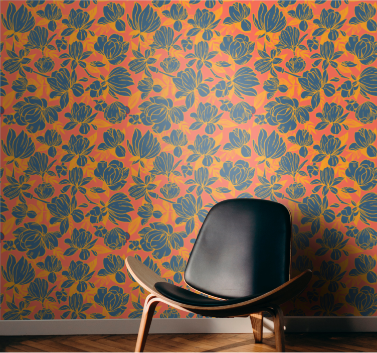 Vibrant Blossom Composition flowers wallpaper - TenStickers