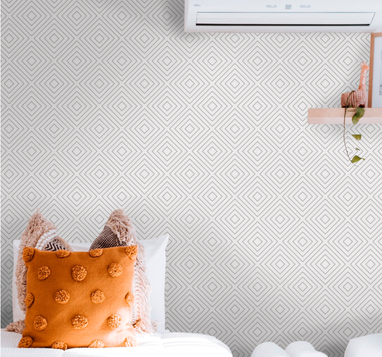 Wallpaper geometric diamond shape - TenStickers