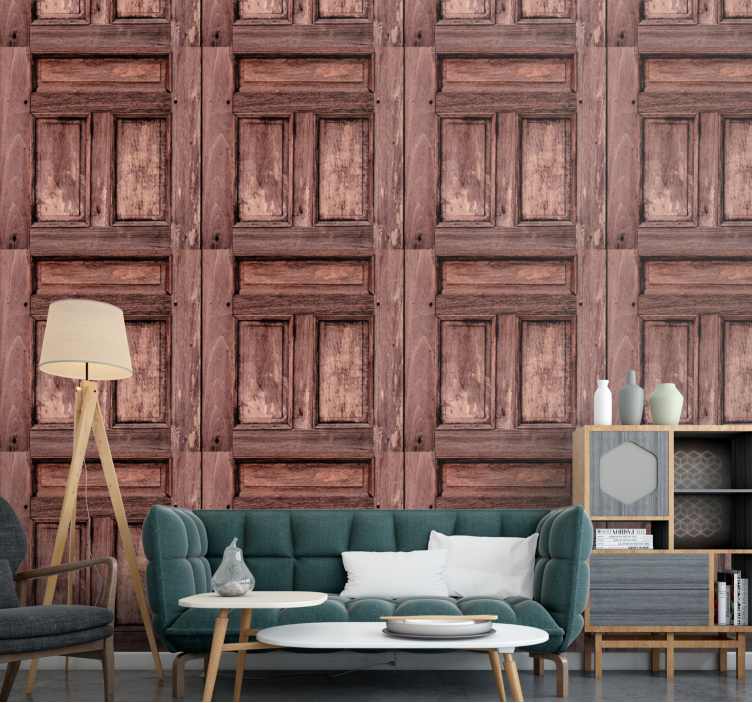 Wooden Panel Texture bricks wallpaper - TenStickers