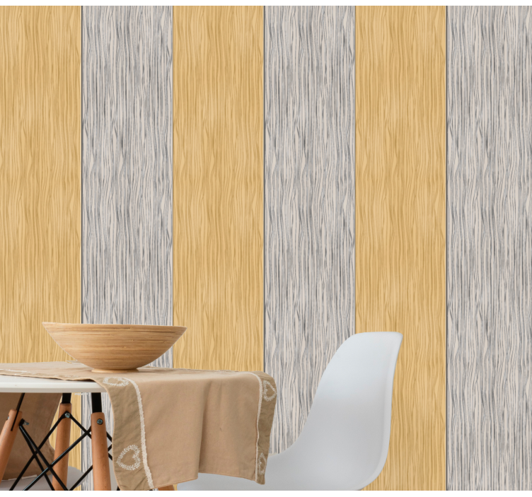 Wooden Stripe Pattern wood effect wallpaper - TenStickers